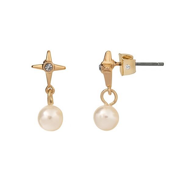 LC Lauren Conrad Starburst Simulated Pearl Drop Earrings