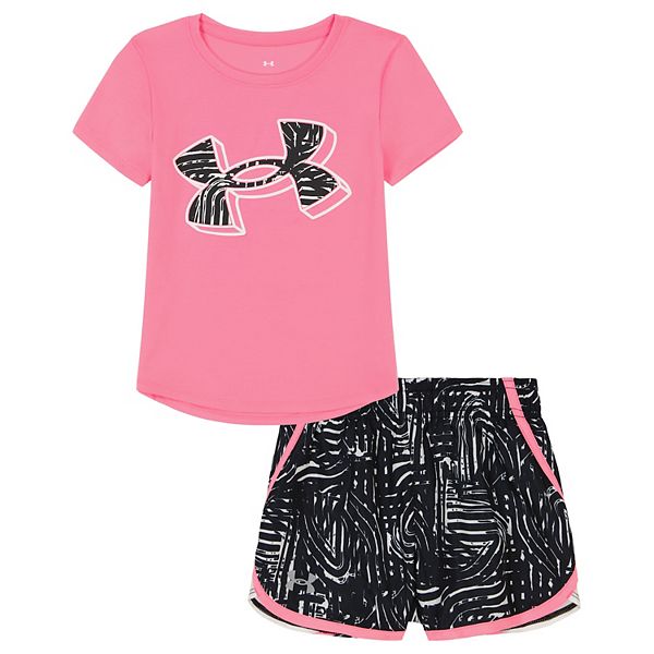 Toddler Girl Under Armour 2Piece Printed Short Sleeve Graphic Tee