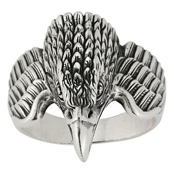Menster Sterling Silver Oxidized Eagle Ring