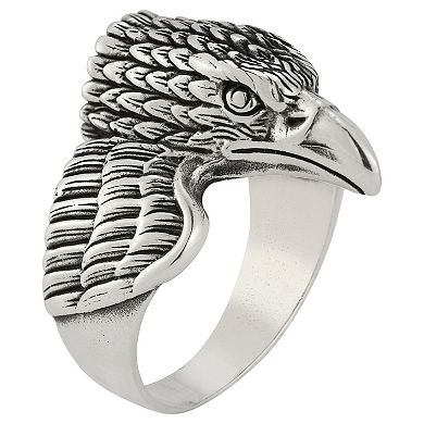 Menster Sterling Silver Oxidized Eagle Ring