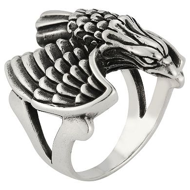 Menster Sterling Silver Oxidized Eagle Ring