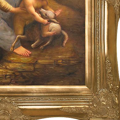 La Pastiche The Virgin and Child with St. Anne by Leonardo Da Vinci Framed Wall Art