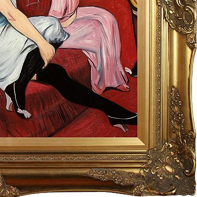La Pastiche The Salon de la Rue des Moulins by Henri de Toulouse-Lautrec Framed Wall Art