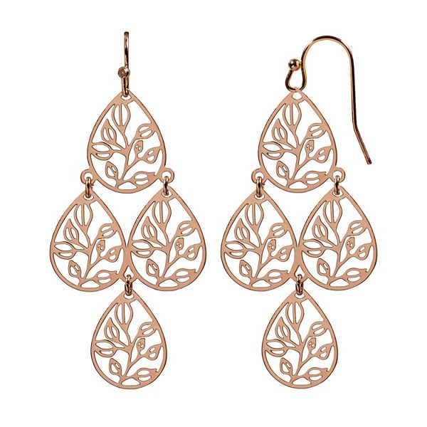 LC Lauren Conrad Filigree Chandelier Drop Earrings