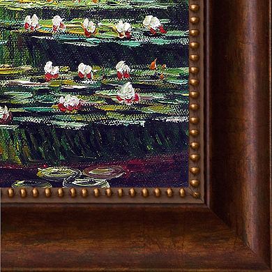 La Pastiche White Water Lilies and The Japanese Bridge, 1899 Framed Wall Art