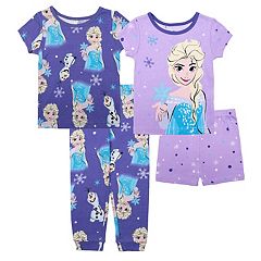 Disney Frozen Elsa Girls Tank Top Sleepwear Pajama Shorts Set