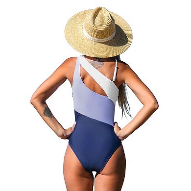 Women's Cupshe One-Shoulder Cutout Back Tummy Control One-Piece Swimsuit