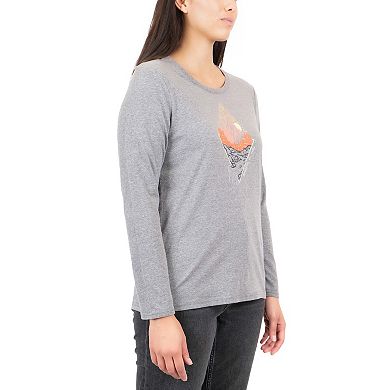 Women's Mountain and Isles Nature Graphic Long Sleeve Tee
