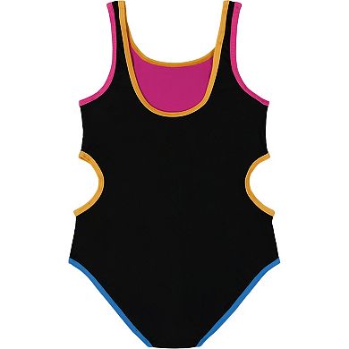 Girls 7-16 Under Armour Neon Trimmed One-Piece Cutout Swimsuit