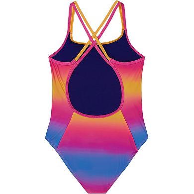 Girls 7-16 Under Armour Neon Gradient Print One-Piece Racerback Swimsuit