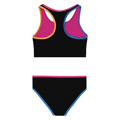 Girls 7-16 Under Armour Neon Trimmed Racer Midkini Top & Hipster Bottoms Swim Set