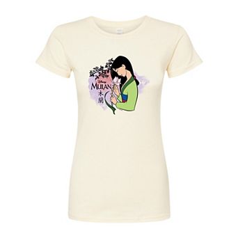 Disney's Mulan Juniors' Blossoms Fitted Tee