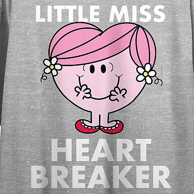 Juniors' Mr. Men And Little Miss Heartbreaker Graphic Tee