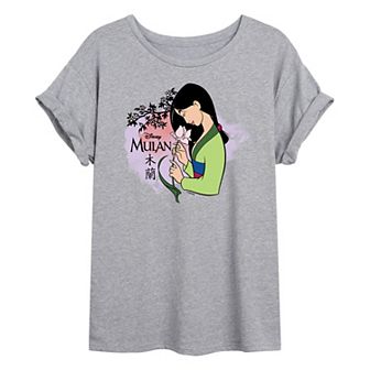 Disney's Mulan Juniors' Blossoms Oversized Tee
