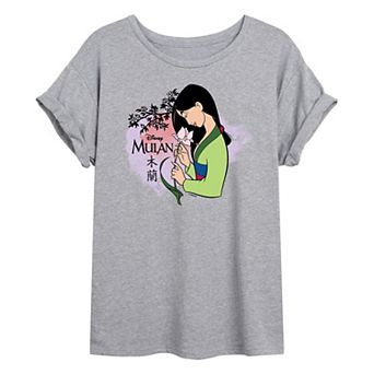 Disney's Mulan Juniors' Blossoms Oversized Tee