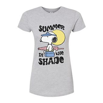 Juniors' Peanuts Snoopy Summer In The Shade Graphic Tee