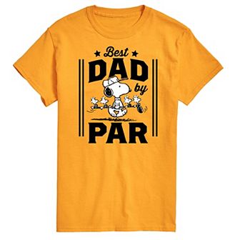 Men's Peanuts Best Dad By Par Graphic Tee