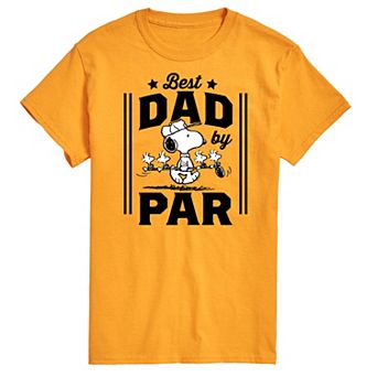 Men's Peanuts Best Dad By Par Graphic Tee