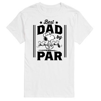 Men's Peanuts Best Dad By Par Graphic Tee