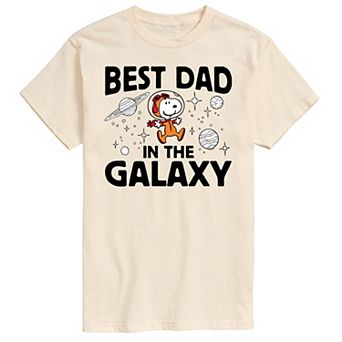 Men's Peanuts Best Dad In The Galaxy Graphic Tee