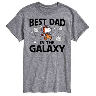 Men's Peanuts Best Dad In The Galaxy Graphic Tee