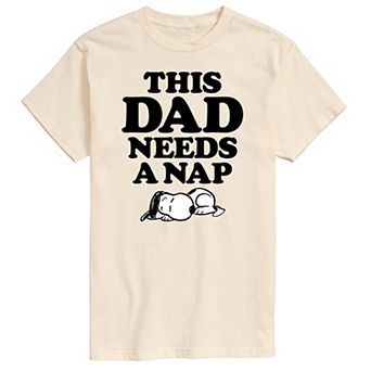 Men's Peanuts This Dad Needs A Nap Graphic Tee