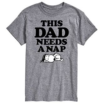 Men's Peanuts This Dad Needs A Nap Graphic Tee