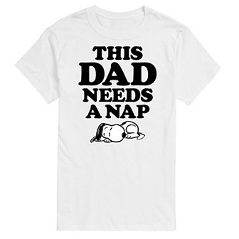 Men's Peanuts This Dad Needs A Nap Graphic Tee