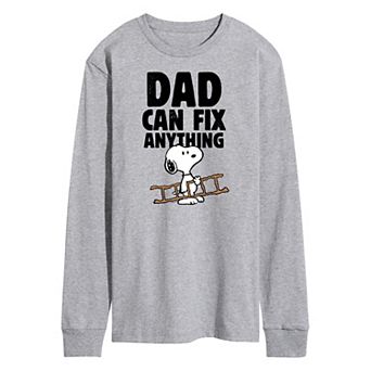 Men's Peanuts Snoopy Dad Can Fix It Long Sleeve