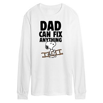 Men's Peanuts Snoopy Dad Can Fix It Long Sleeve