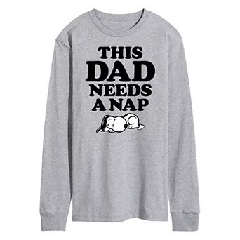 Men's Peanuts This Dad Needs A Nap Long Sleeve
