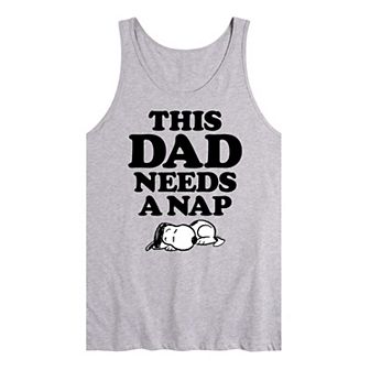 Men's Peanuts This Dad Needs A Nap Tank Top