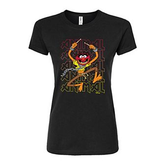 Disney's The Muppets Juniors' Animal Stacked Fitted Tee