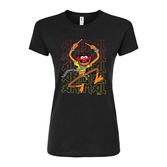 Disney's The Muppets Juniors' Animal Stacked Fitted Tee