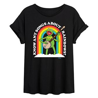 Disney's The Muppets Juniors' Rainbows Oversized Tee