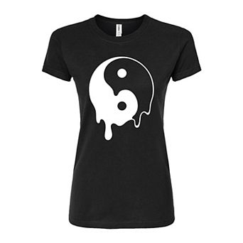 Juniors' Melty Yin Yang Graphic Tee