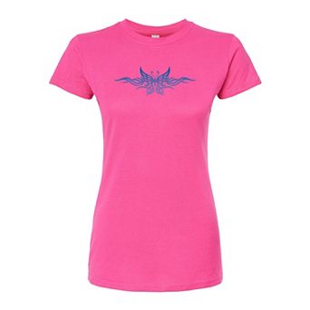 Juniors' Tribal Butterfly Tattoo Graphic Tee