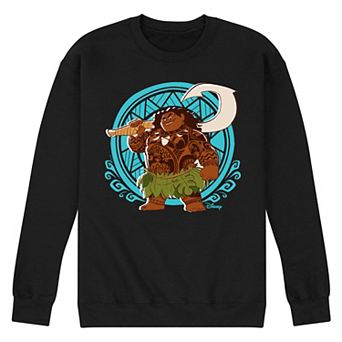 Disney's Moana Men's Maui Pattern Fleece Sweatshirt