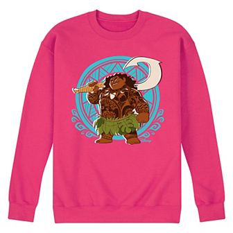 Disney's Moana Men's Maui Pattern Fleece Sweatshirt