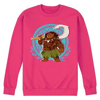 Disney's Moana Men's Maui Pattern Fleece Sweatshirt