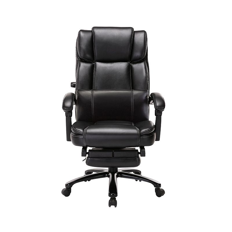 Vinsetto 7-Point Vibrating Massage Office Chair High Back Executive Recliner  with Lumbar Support, Footrest, Reclining Back, Adjustable Height, Black