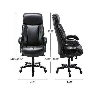 Executive Big and Tall Office Chair, High Back Computer Desk Chair 400 lbs with Rocking Function