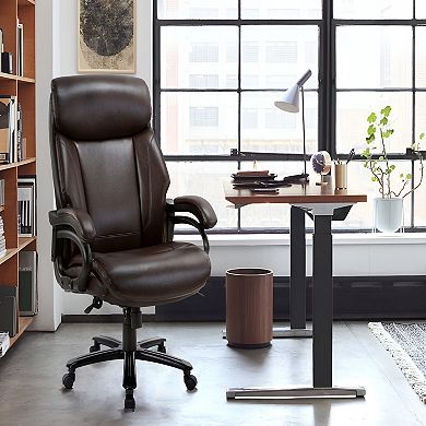 Executive Big and Tall Office Chair, High Back Computer Desk Chair 400 lbs with Rocking Function
