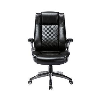 Ergonomic Office Chair with Flip-up Armrests, Executive Computer Desk Chair with Thick Padding