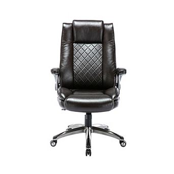 Ergonomic Office Chair with Flip-up Armrests, Executive Computer Desk Chair with Thick Padding