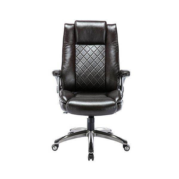 Ergonomic Office Chair with Flipup Armrests, Executive Computer Desk Chair with Thick Padding