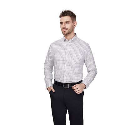Men's Bespoke Classic-Fit Pinpoint Oxford Dress Shirt, Size: Medium-32/33, Bay Blue