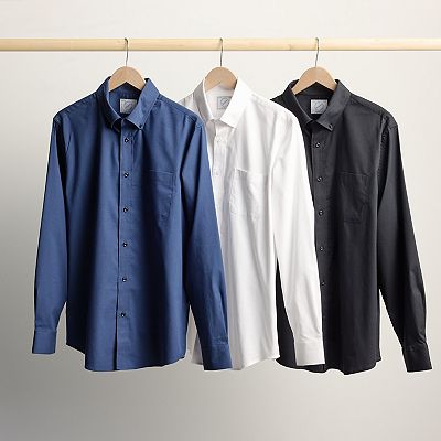 Men's Bespoke Classic-Fit Pinpoint Oxford Dress Shirt