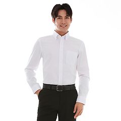 Kohls mens best sale white dress shirts