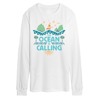 Disney's Moana Men's Ocean Is Calling Long Sleeve Graphic Tee